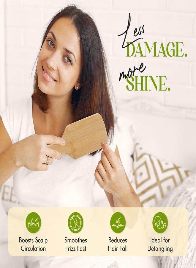 ORW OREN'S Bamboo Hair Brush for Hair Growth - Bamboo Bristle Detangler Paddle Brush, Scalp Stimulation – Natural, Sustainable Hair Care for Women, Men & Kids - Narrow - Image 4